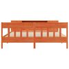 vidaXL Lit biblioth&egrave;que sans matelas cire marron 180x200 cm pin massif