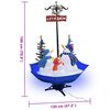 vidaXL Arbre de Noël neigeux avec base de parapluie Bleu 170 cm PVC