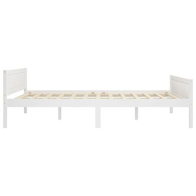 vidaXL Cadre de lit sans matelas bois massif de pin blanc 160x200 cm