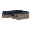 vidaXL Ensemble de canap&eacute; de jardin 11 pcs avec coussins gris r&eacute;sine tress&eacute;e