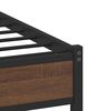 vidaXL Cadre de lit en métal sans matelas chêne marron 137x190 cm