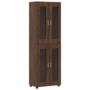 vidaXL Haut Armoire avec &eacute;tag&egrave;re FLORIN Ch&ecirc;ne brun 60 x 35 x 182 cm