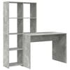 vidaXL Bureau Gris b&eacute;ton Bois d'ing&eacute;nierie 138,5 x 55 x 143 cm