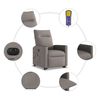 vidaXL Fauteuil inclinable de massage &eacute;lectrique Taupe Tissu