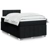 vidaXL Sommier &agrave; lattes de lit avec matelas Noir 120x200 cm Tissu
