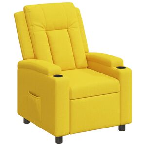 vidaXL Fauteuil inclinable Jaune clair 75 x 95 x 100 cm Tissu