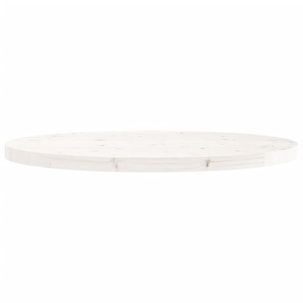 vidaXL Dessus de table rond blanc &Oslash;90x3 cm bois de pin massif