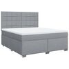 vidaXL Sommier &agrave; lattes de lit avec matelas Gris clair 180x200cm Tissu