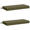 vidaXL Coussins de Banc SOEST 2 pc 100 % polyester Vert olive