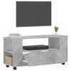 vidaXL Meuble TV gris béton 102x34,5x43 cm bois d'ingénierie