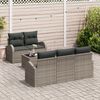 vidaXL Ensemble de canap&eacute; de jardin Gris 55 x 55 x 37 cm polyrotin