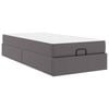 vidaXL Cadre de lit avec matelas Autre 2 pi&egrave;ces Gris PVC