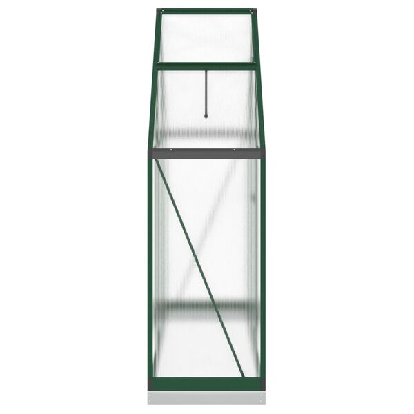 vidaXL Serre avec cadre de base vert 169x58x202 cm aluminium