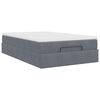 vidaXL Lit ottoman avec matelas gris fonc&eacute; 120x190 cm velours