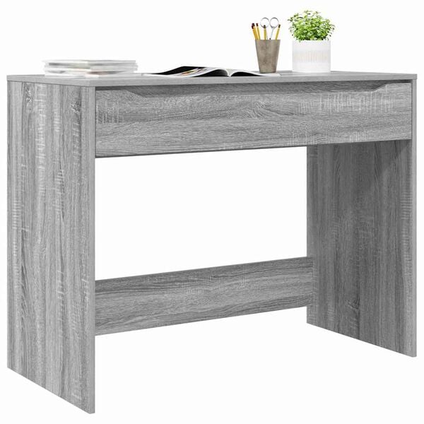 vidaXL Bureau Gris Sonoma 100 x 50 x 78 cm Bois d'ingénierie