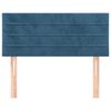 vidaXL Tête de lit Bleu foncé 80x5x78/88 cm Velours