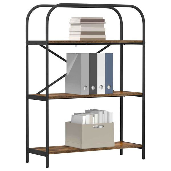 vidaXL &Eacute;tag&egrave;re Ch&ecirc;ne fum&eacute; 80 x 30 x 109 cm Bois d'ing&eacute;nierie