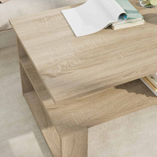 vidaXL Table basse Ch&ecirc;ne Sonoma 90 x 50 x 40 cm Bois d'ing&eacute;nierie