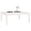 vidaXL Table basse Blanc 100x100x40 cm Bois massif de pin