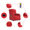 vidaXL Fauteuil de massage inclinable &eacute;lectrique rouge similicuir