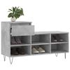 vidaXL Armoire &agrave; chaussures Gris b&eacute;ton 102x36x60 cm Bois d'ing&eacute;nierie