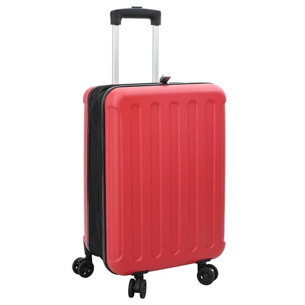 vidaXL Valise avec verrouillage Rouge 43 x 27 x 66 cm Plastic ABS
