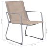 vidaXL Salon de jardin 4 pcs Tissu et acier Taupe