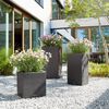 LECHUZA Jardini&egrave;re CANTO Stone 30 High ALL-IN-ONE Noir graphite