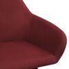vidaXL Chaises &agrave; manger lot de 2 rouge bordeaux tissu