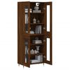 vidaXL Buffet haut Ch&ecirc;ne marron 69,5x34x180 cm Bois d'ing&eacute;nierie