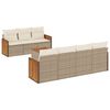 vidaXL Salon de jardin avec coussins 8 pcs beige r&eacute;sine tress&eacute;e