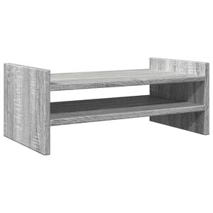 vidaXL Support de moniteur sonoma gris 50x27x20 cm bois d'ing&eacute;nierie