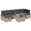 vidaXL Ensemble de canap&eacute; de jardin 8 pcs Gris clair Poly rotin