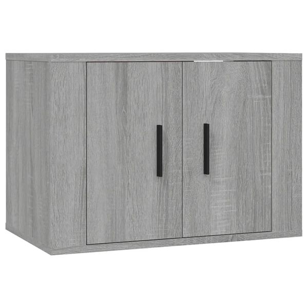 vidaXL Ensemble de meubles TV 3 pcs Sonoma gris Bois d'ing&eacute;nierie