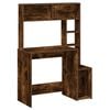 vidaXL Bureau avec &eacute;tag&egrave;res ch&ecirc;ne fum&eacute; 100x45x140 cm bois d'ing&eacute;nierie
