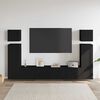 vidaXL Ensemble de meuble TV 8 pcs Noir Bois d'ing&eacute;nierie