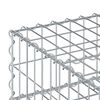 vidaXL Lit sur&eacute;lev&eacute; gabion Argent&eacute; 100 x 100 x 20 cm Acier galvanis&eacute;