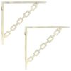 vidaXL Supports d'&eacute;tag&egrave;re murale 2 pc Blanc antique 14,5 x 14,5 x 3 cm
