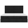 VidaXL Cadre de lit ottoman avec matelas noir 180x200cm tissu