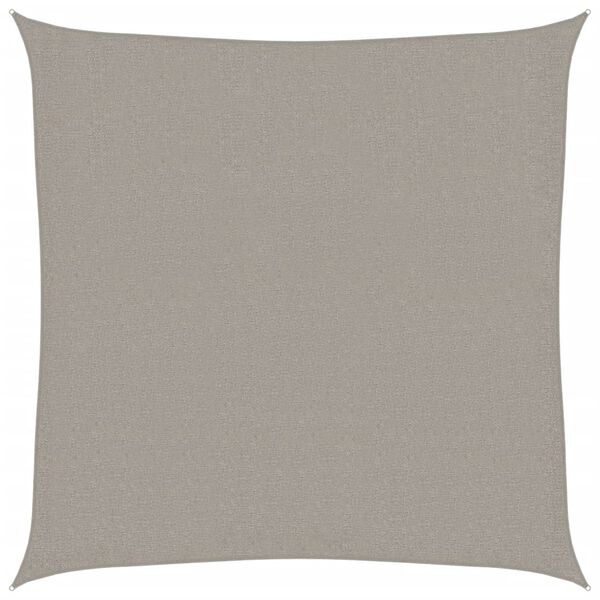 vidaXL Voile d'ombrage 160 g/m&sup2; carr&eacute; gris clair 3,6x3,6 m PEHD