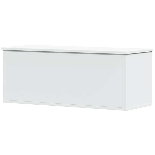 vidaXL Boîte de rangement blanc 90x35x35 cm bois d'ingénierie