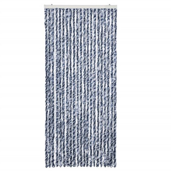 vidaXL Moustiquaire Bleu et blanc 90x200 cm Chenille