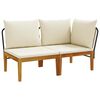 vidaXL 2 pc Ensemble de salon de jardin avec coussins Naturel