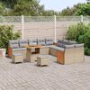 vidaXL Ensemble de canap&eacute; de jardin 17 pcs Beige et Gris clair