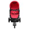 vidaXL Poussette b&eacute;b&eacute; &agrave; 3 roues Rouge et noir Acier