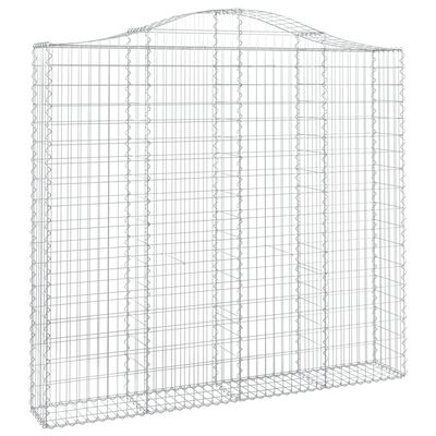 vidaXL Paniers à gabions arqués 4 pcs 200x30x180/200 cm Fer galvanisé