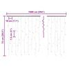 vidaXL Rideau lumineux &agrave; gla&ccedil;ons LED 10m 400LED Blanc froid 8fonctions