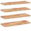 vidaXL &Eacute;tag&egrave;res flottantes 4 pcs 80x30x2 cm acacia massif &agrave; l'huile