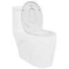 vidaXL Si&egrave;ge de toilette Blanc 47 x 37 x 4 cm Duroplast