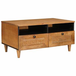 vidaXL Table basse Marron Clair 80 x 54 x 40 cm Bois de mangue massif